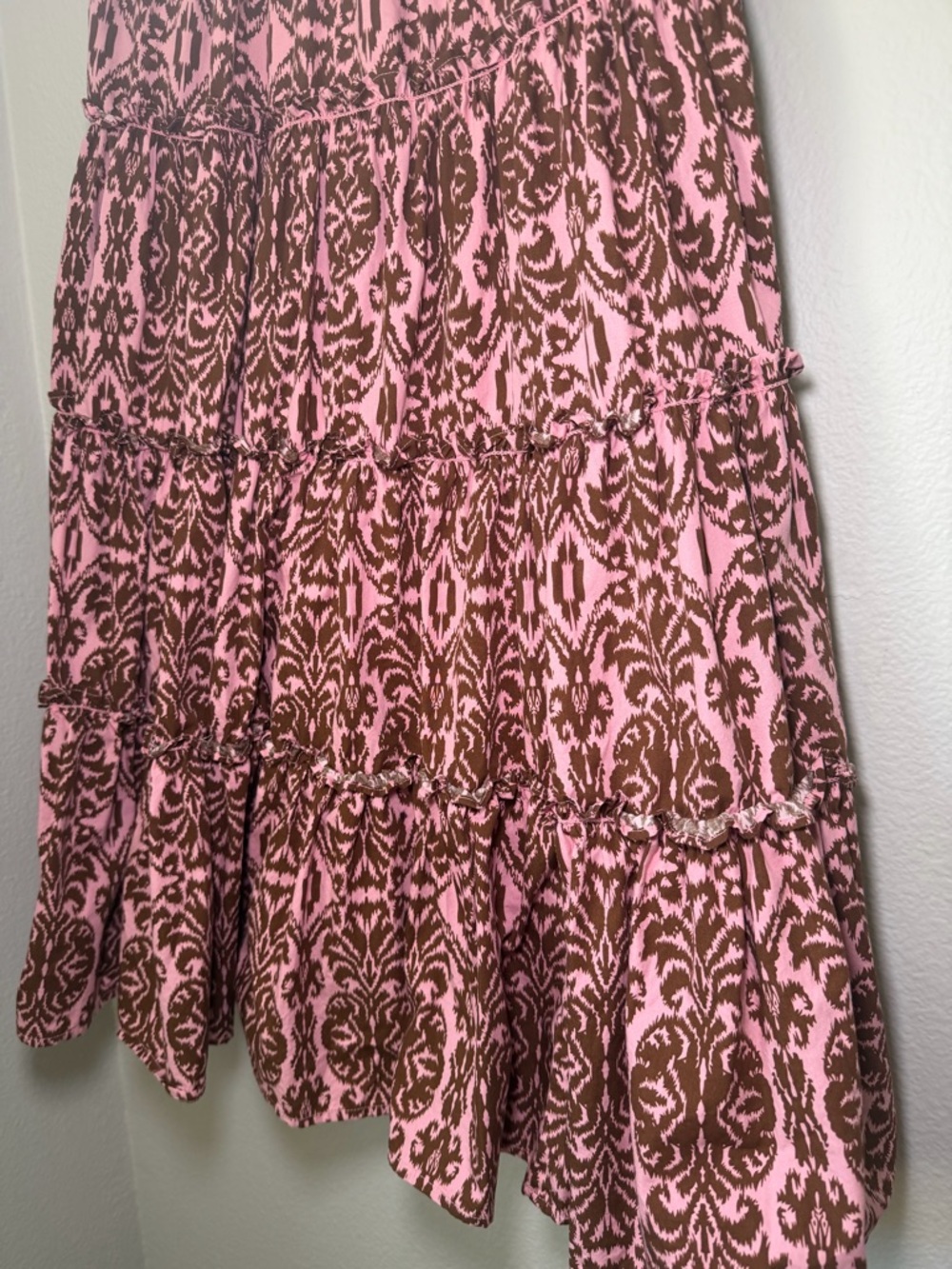 REVOLVE o.p.t. Boho Cottagecore 100% Cotton Tiered Maxi Skirt Size XS Brunch - Picture 5 of 7
